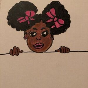 Artistic Canvas with Pink Accents